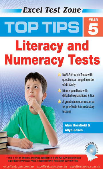 Excel Test Zone Top Tips NAPLAN*-style Literacy and Numeracy Test + CD-ROM Year 5