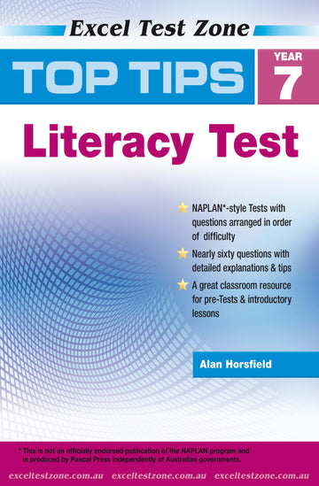 Excel Test Zone Top Tips NAPLAN*-style Literacy Test Year 7