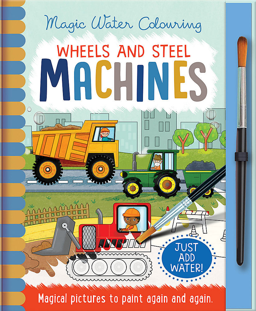 Wheels and Steel Machines - Magic Water Colouring