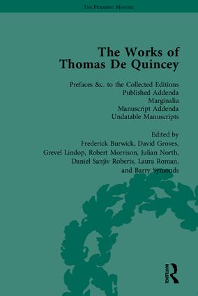 Works of Thomas De Quincey, Part III