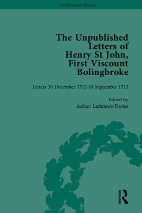 Unpublished Letters of Henry St John, First Viscount Bolingbroke