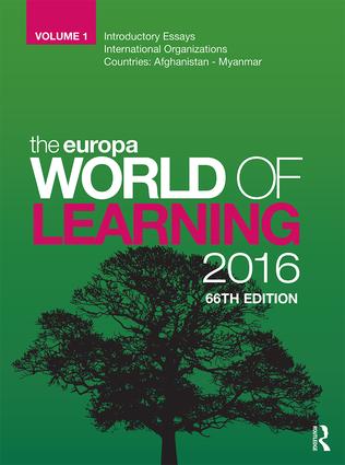 Europa World of Learning 2016