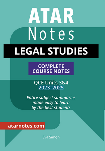 ATAR Notes QCE Legal Studies 3&4 Notes (2023-2025)