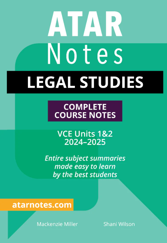 ATAR Notes VCE Legal Studies 1&2 Notes (2024-2025)