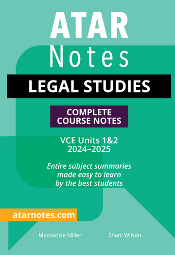 ATAR Notes VCE Legal Studies 1&2 Notes (2024-2025)