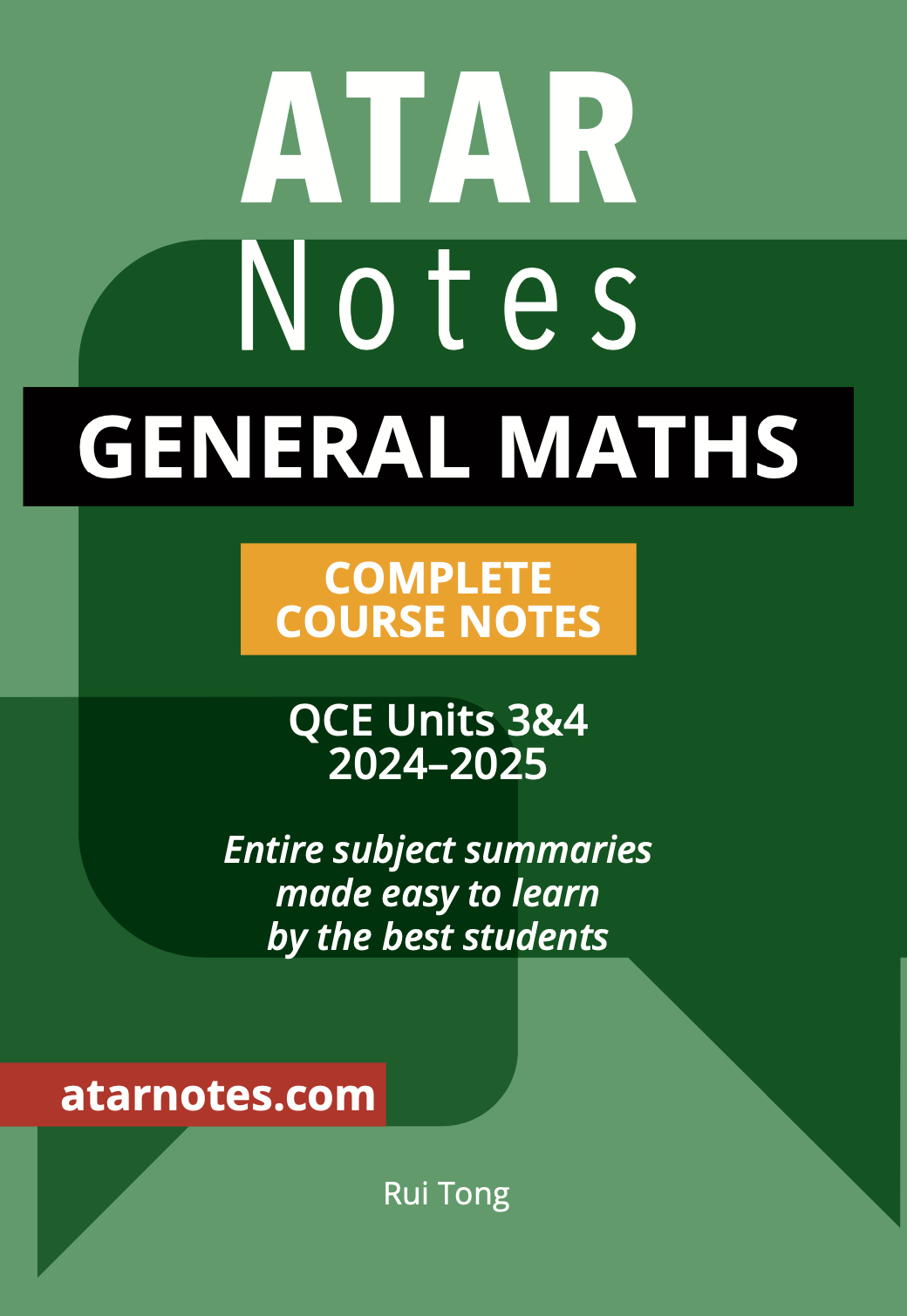 ATAR Notes QCE General Maths 3&4 Notes (2024-2025)