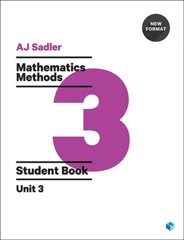 Sadler Maths Methods Unit 3 ' Revised Format with 2 access codes