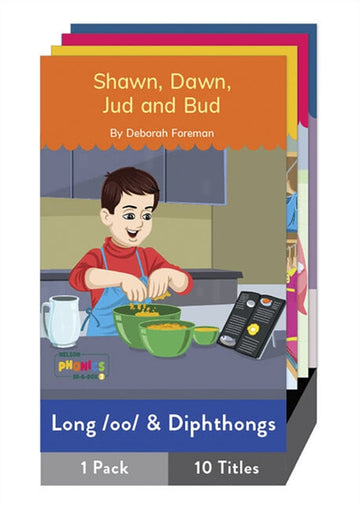 Nelson Phonics in a Box 3: Long/OO/Sound Graphemes & Diphthongs Story Books X 10