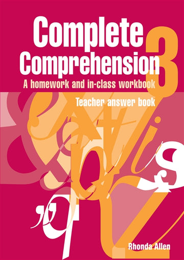 Complete Comprehension 3 Teacher Answer Book : Teacher Answer Book