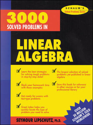 3,000 Solved Problems in Linear Algebra Book Land AU