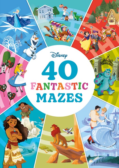 40 Fantastic Mazes (Disney: Deluxe Edition) Book Land AU
