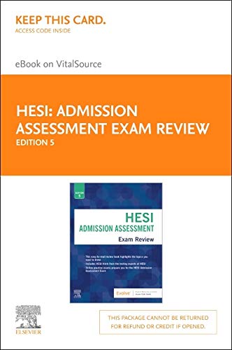 Admission Assessment Exam Review Elsevier eBook on VitalSource (Retail Access Card)