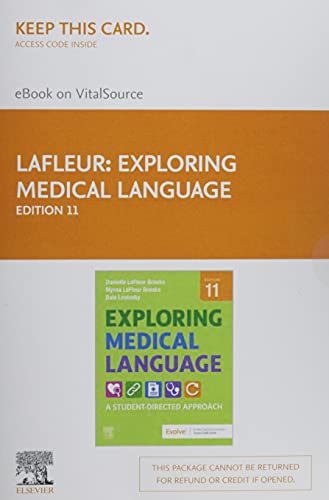 Exploring Medical Language Elsevier eBook on VitalSource (Retail Access Card)