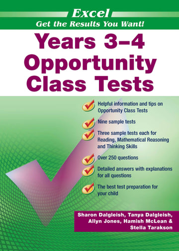 Excel Opportunity Class Tests Years 3-4 (UE)