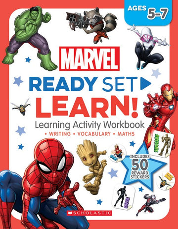 Marvel: Ready Set Learn! Learning Activity Workbook (Ages 5 - 7 Years)