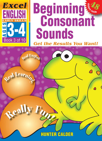 Excel Early Skills English Book 3: Beginning Consonant Sounds Ages 3-4