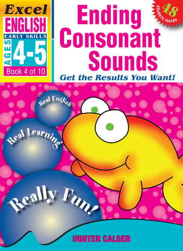Excel Early Skills English Book 4: Ending Consonant Sounds Ages 4-5