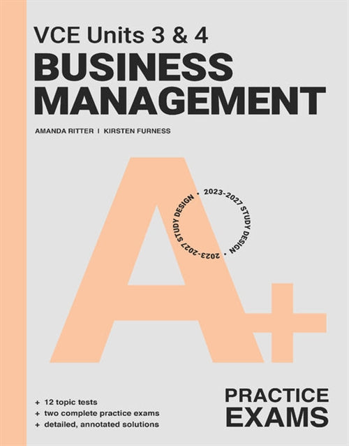 A+ VCE Units 3 & 4 Business Management Practice Exams Book Land AU