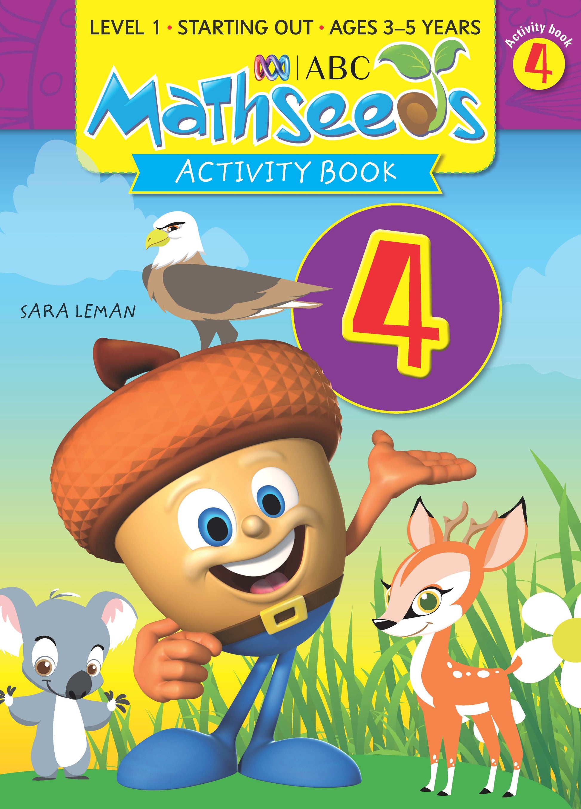 ABC Mathseeds Activity Book 4 Level 1 Ages 3-5 Book Land AU