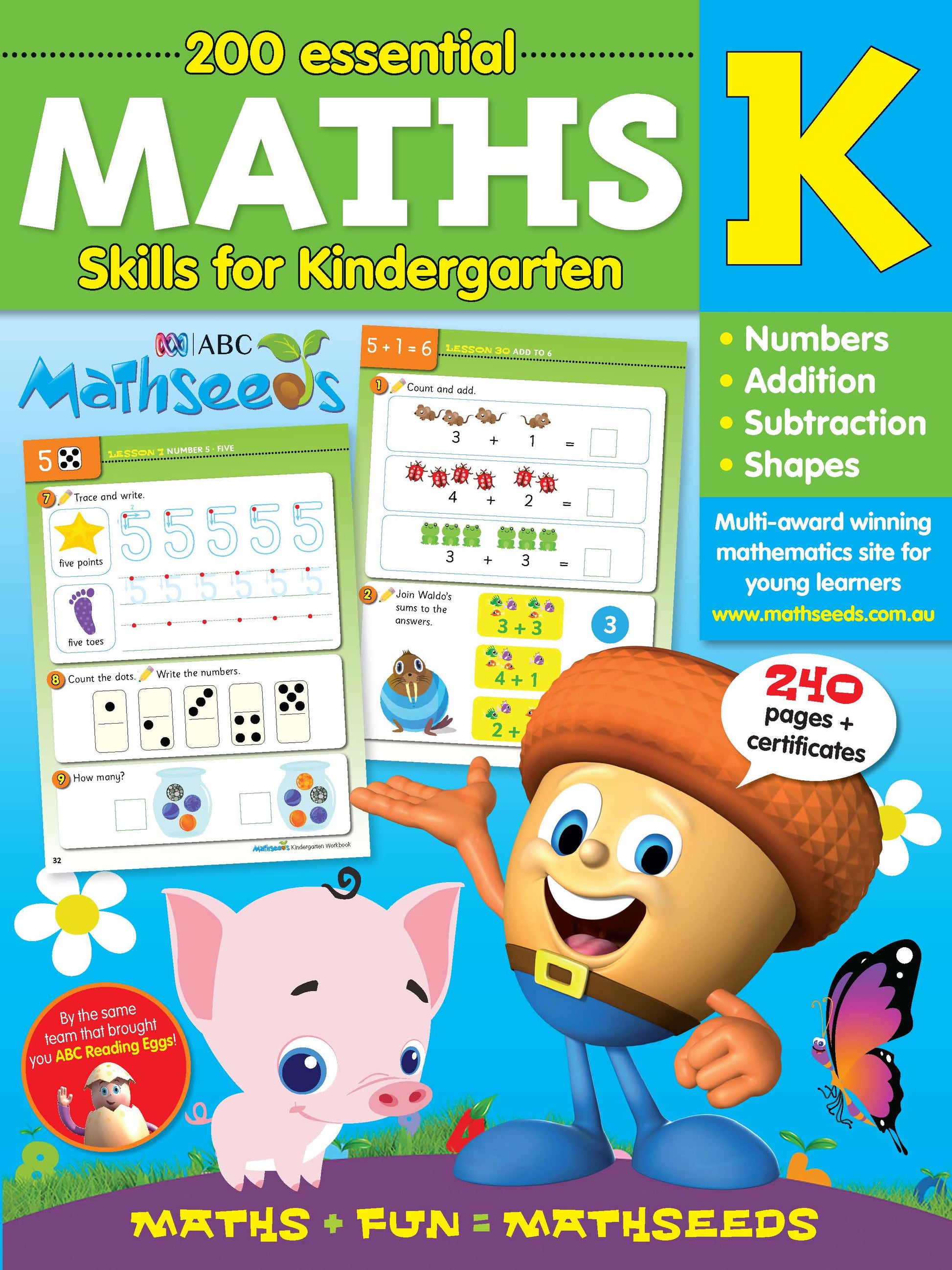 ABC Mathseeds Maths Skills for Kindergarten Book Land AU