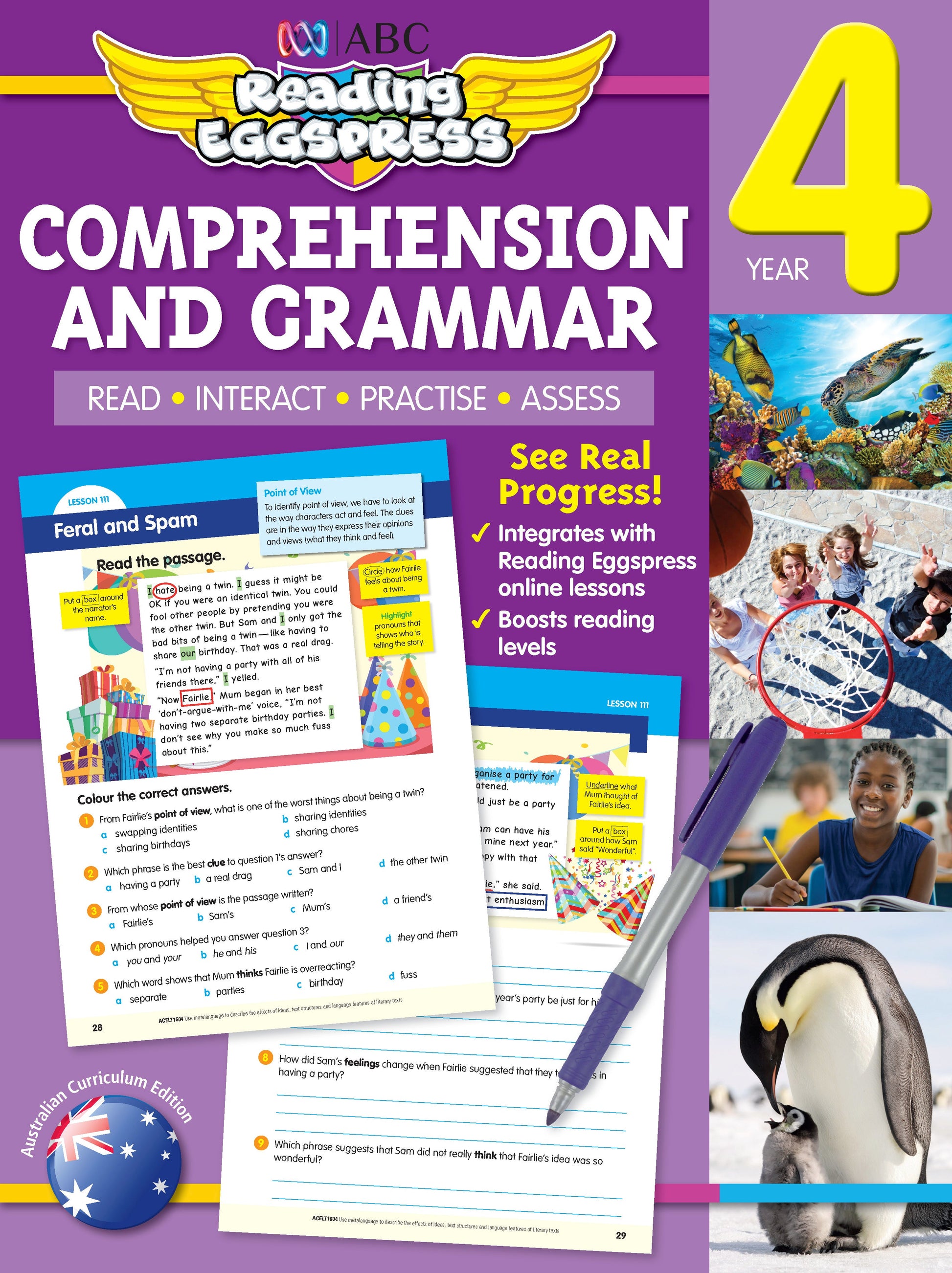 ABC Reading Eggspress Comprehension and Grammar Workbook Year 4 Book Land AU