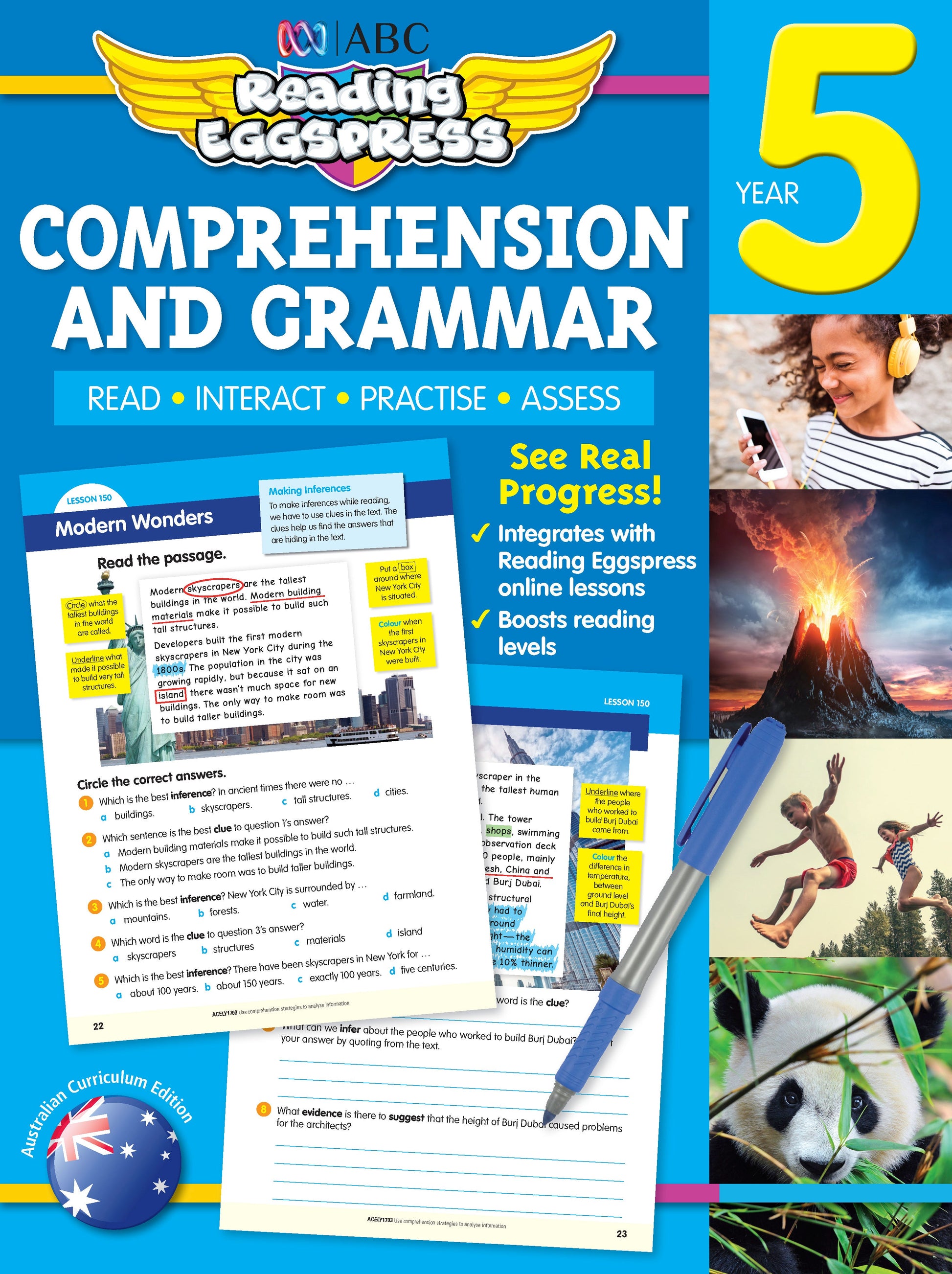 ABC Reading Eggspress Comprehension and Grammar Workbook Year 5 Book Land AU