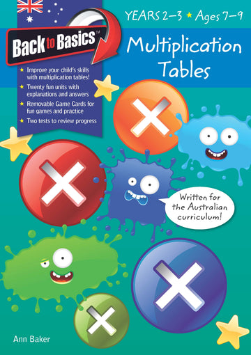 Back to Basics - Multiplication Tables book 1 Years 2-3 Book Land AU