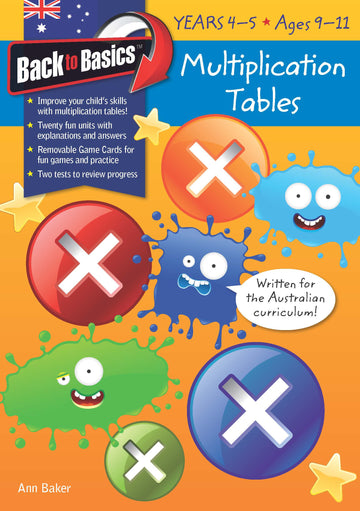Back to Basics - Multiplication Tables book 2 Years 4-5 Book Land AU