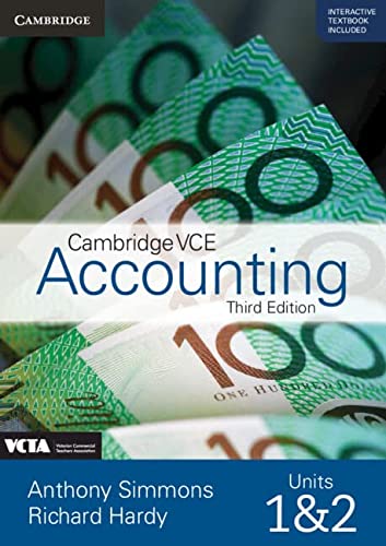 Cambridge VCE Accounting Units 1 and 2 Print Bdl