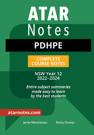 ATAR Notes HSC PDHPE Year 12 Notes (2022-2024)
