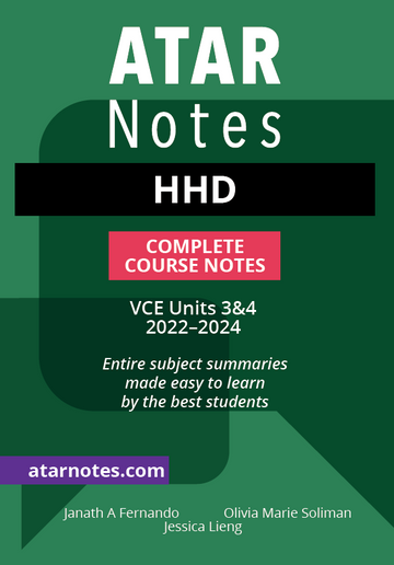 ATAR Notes VCE HHD 3&4 Notes (2022-2024)