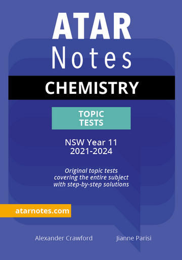ATAR Notes HSC Chemistry Year 11 Topic Tests