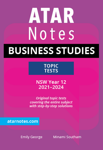 ATAR Notes HSC Business Studies Year 12 Topic Tests