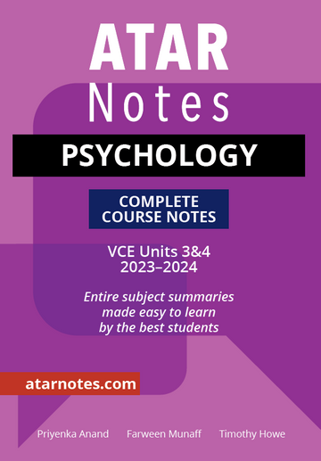 ATAR Notes VCE Psychology 3&4 Notes (2023-2024)